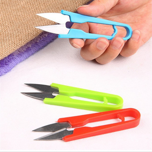 U-shaped stainless steel cross-stitch scissors, small scissors, yarn scissors, fishing scissors, thread scissors, U-shaped fishing line scissors, factory direct sales