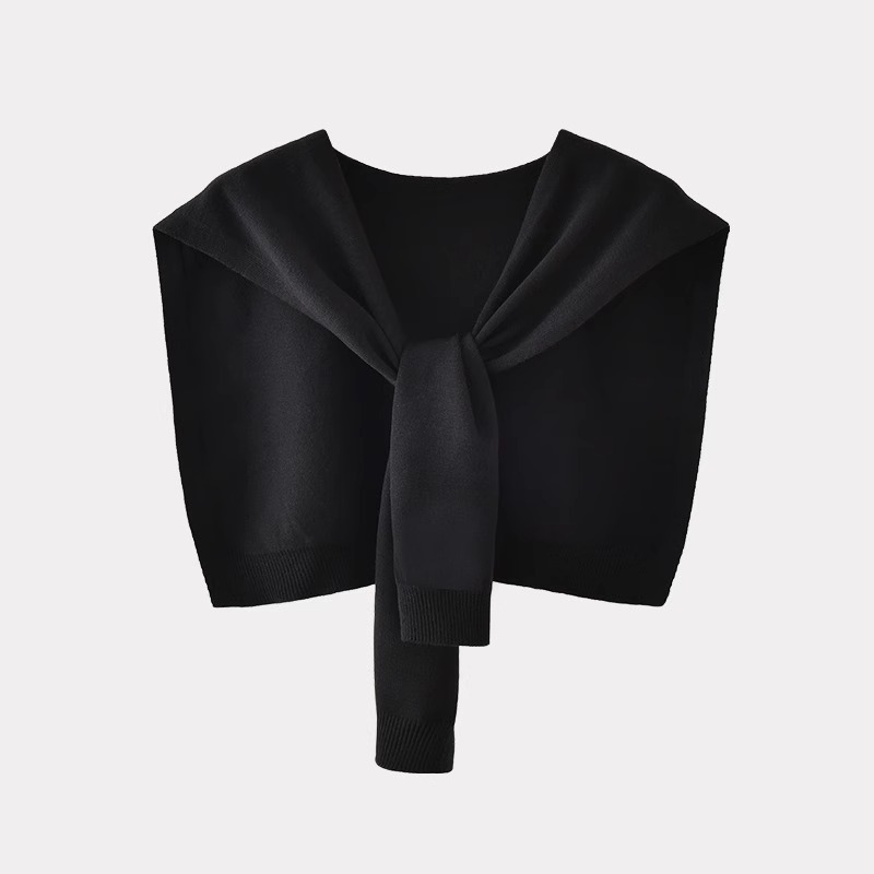 Pequeña capa de punto para mujeres de verano con primavera y otoño nuevo cardigan protector solar hombro delgado capa roja elegante