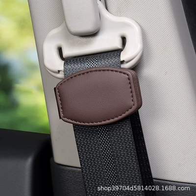 Seat belt shoulder pad – Belt Limiter Fixing Clip - no-logo-limiter-oval-mocha-brown-single