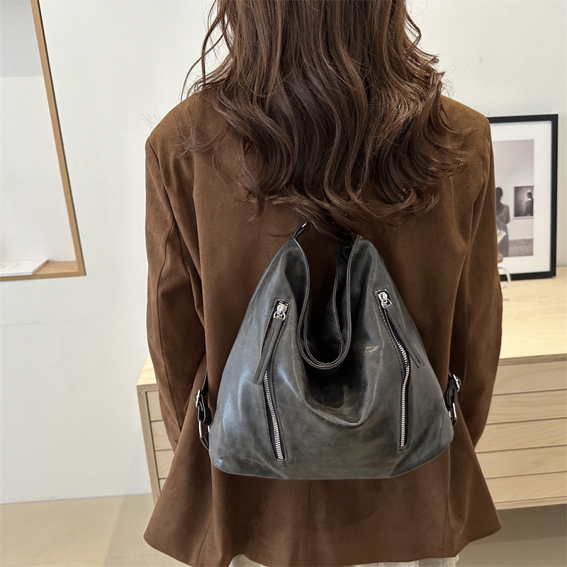 Mochila de hombro multipropósito de gran capacidad coreana para viajes mujeres 2024 nueva moda de hombro único ocio versátil bolsa de mano