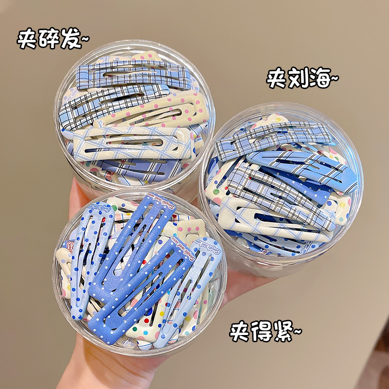 多巴胺彩色格纹发夹女小清新儿童发卡刘海碎发边夹韩系高级感发饰|undefined