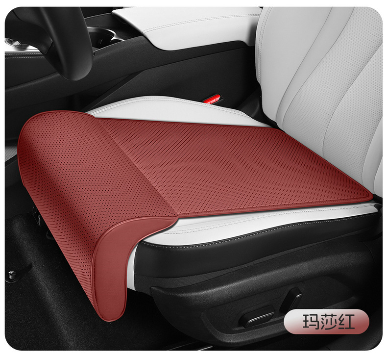 Four-Season Universal Car Seat Cushion with Integrated Leg Rest, Breathable Ice Silk Seat Cushion, Single-Piece Rear Seat Comfort Footrest Cushion