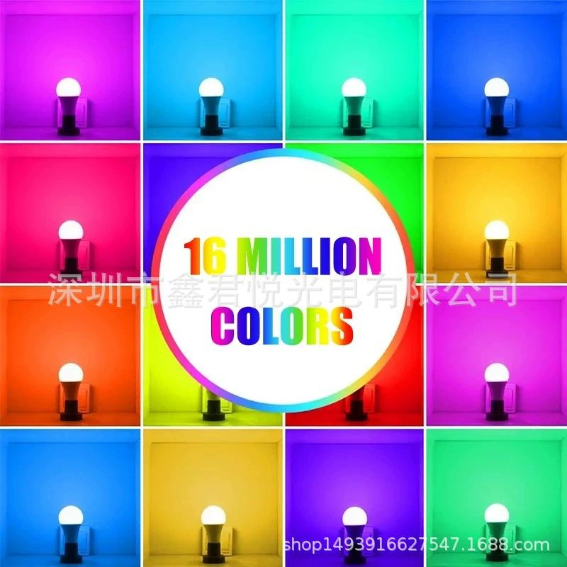 Cross -border explosion LED graffiti smart Bluetooth bulb RGBCCT mobile phone APP control Tuya wifi bulb