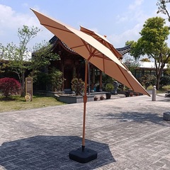 屋外中柱パラソル、首振りパラソル、日傘、手回し折りたたみビーチパラソル、ドアマンキャンプパラソル