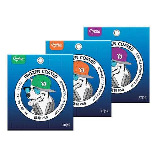 Orphee Orphee Hound Frozen Strings professional fingerstyle folk guitar strings set of 6 rust-proof guitar strings