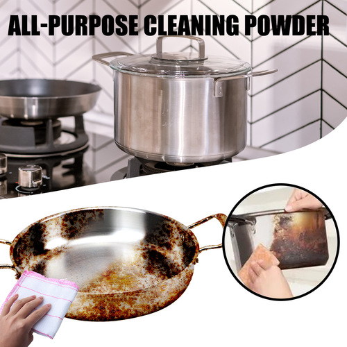 Jaysuing kitchen foam cleaning powder multi-purpose kitchen utensil rust removal range hood heavy oil stain removal cleaning