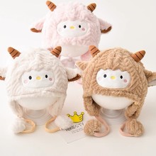 宝宝帽子秋冬款男宝宝儿童女宝婴儿秋冬季保暖毛线毛绒冬天护耳帽