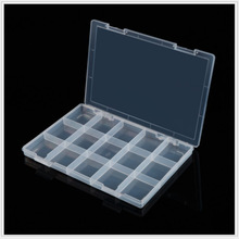 PP原料塑料盒  15格固定格双扣塑胶盒透明分格收纳盒大盒子