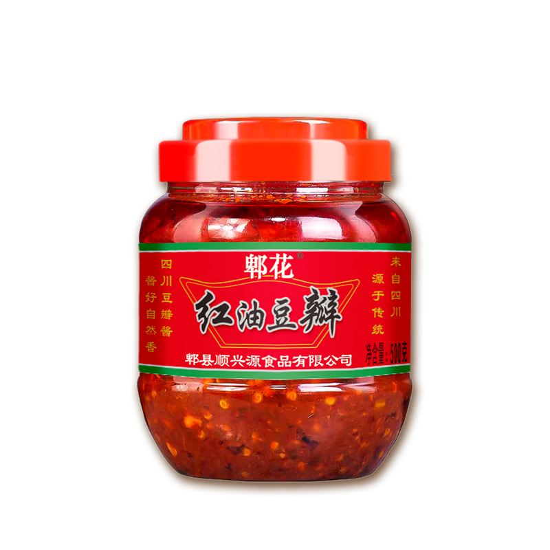 郫花郫县酿造豆瓣酱四川特产红油老牌子炒菜回锅肉辣椒酱-Q