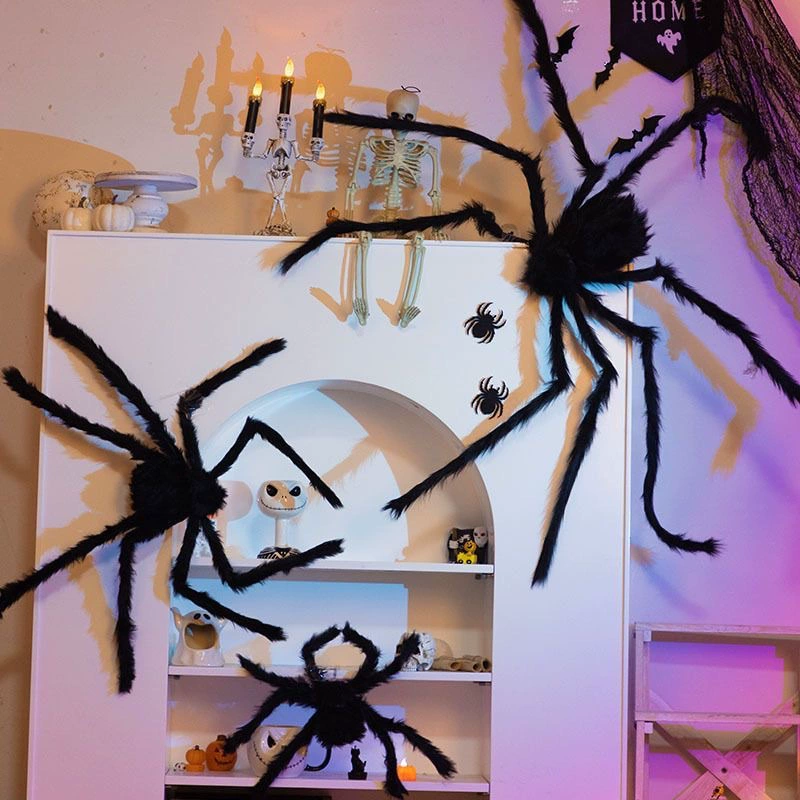 Хэллоуин украшения трансграничный новый продукт ужаса атмосфера макет паутины призрачный фестиваль пульт дистанционного управления декоративные огни оптом