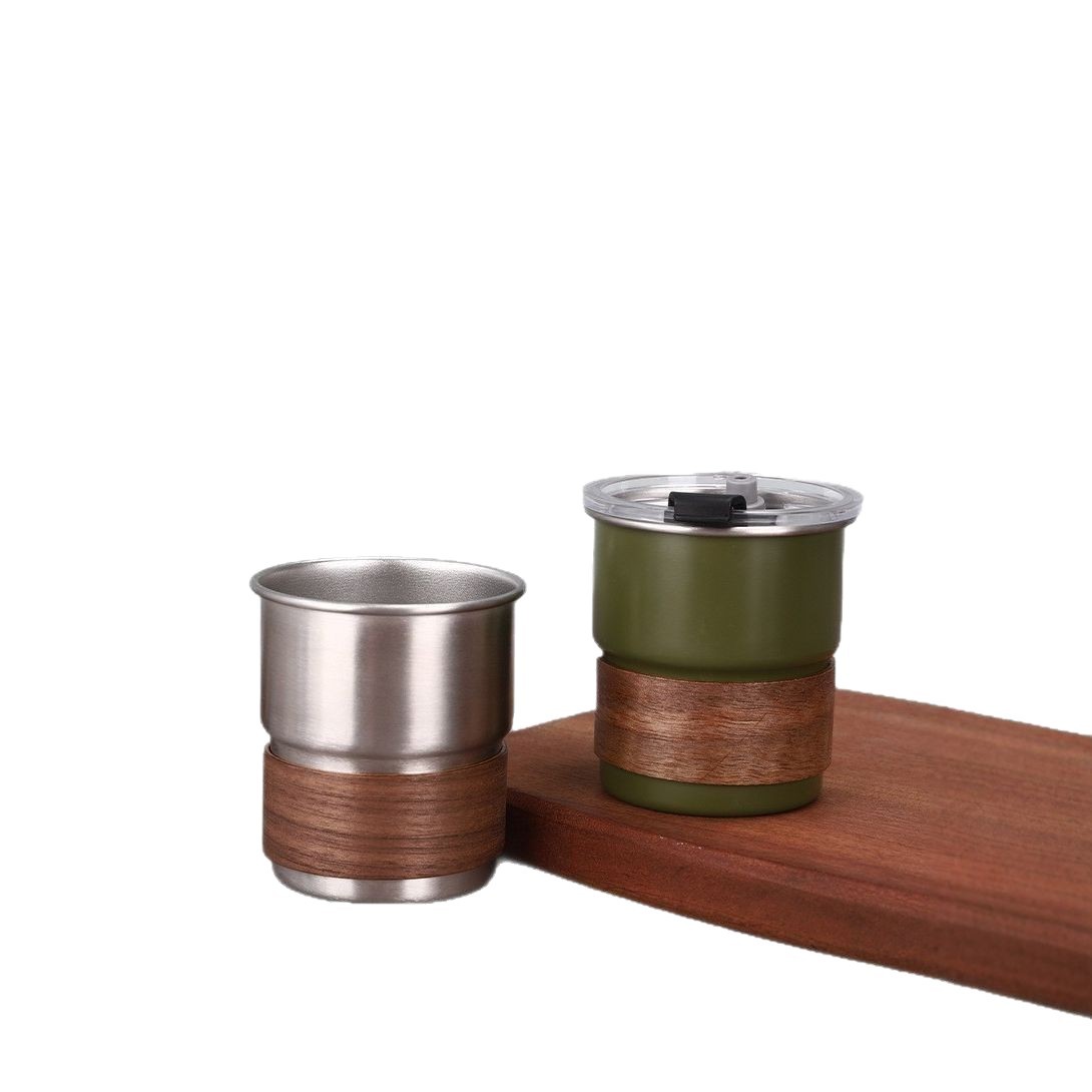 Verano de alto valor conveniente rizado bebida de camping copa de vino campamento al aire libre taza de cerveza taza de café de acero inoxidable ins