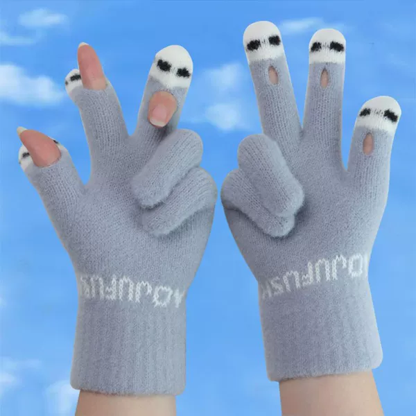 Gray [Doudou Horn Finger Gloves]