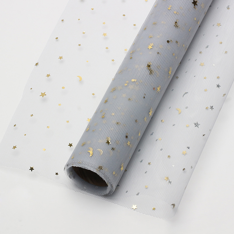 Lentejuelas doradas estrella Luna hilo flor bolsa flor hilo flor tienda floral material durable no fácil de romper decoración de la estrella al por mayor