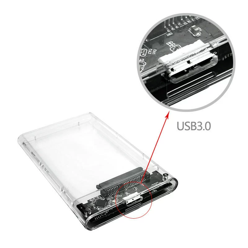 Корпус для внешнего диска, USB3.0, 2.5" для механического или SSD накопителя, корпус-адаптер для диска