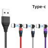 540 degrees rotating magnetic suction data cable round magnetic charging cable suitable for Android Type-C neutral magnetic suction cable