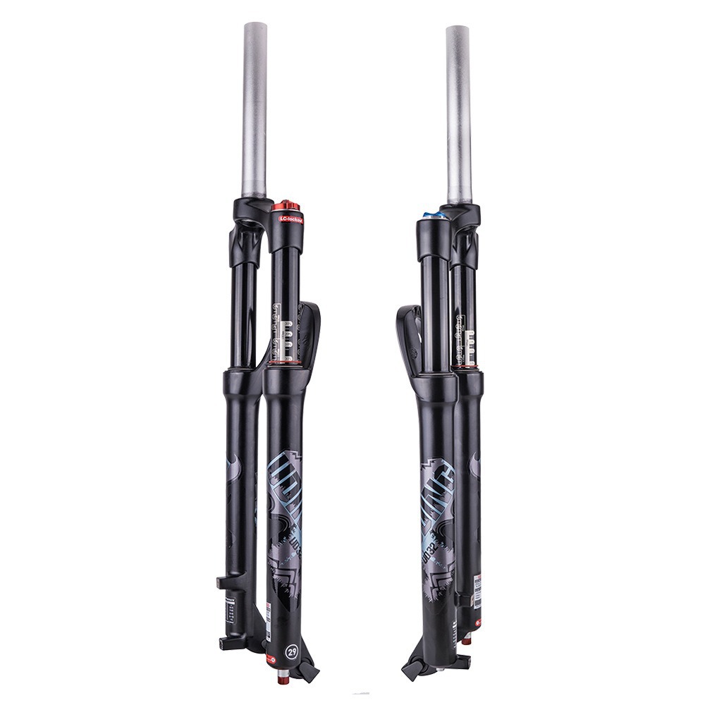 UDING 29 tubo recto Control de hombro liberación rápida bicicleta de montaña tenedor delantero aleación de magnesio Tenedor de aire con cerradura amortiguador tenedor delantero