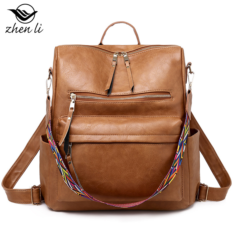 Zhenli bolso retro mochila de gran capacidad para mujer diseño de nicho Mochila De mujer bolsas bolsa al por mayor