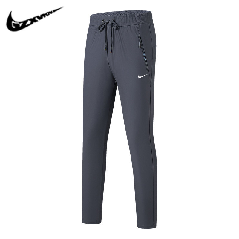 Cross-border Men's Pants Summer New Ice Silk Pants Men's Quick-drying Breathable Sports Casual Pants Outdoor Youth Quality Trousers