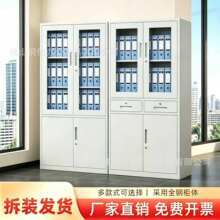 拆装宽边文件柜办公资料档案储物柜跨境出口款带锁铁皮更衣柜厂家