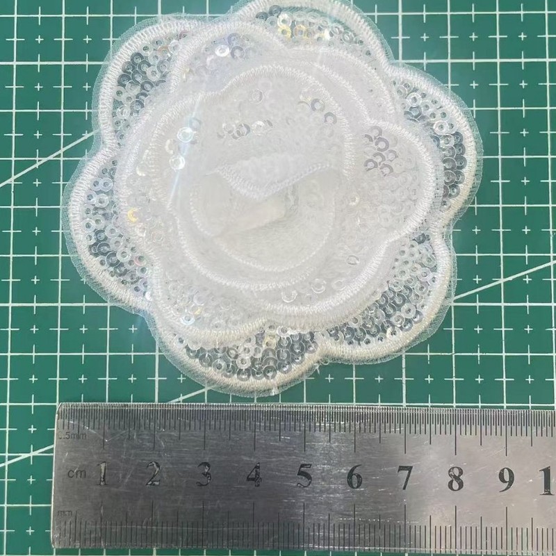 亮片小花朵布贴珠片花朵diy服装辅料毛衣装饰立体花朵服装辅|undefined