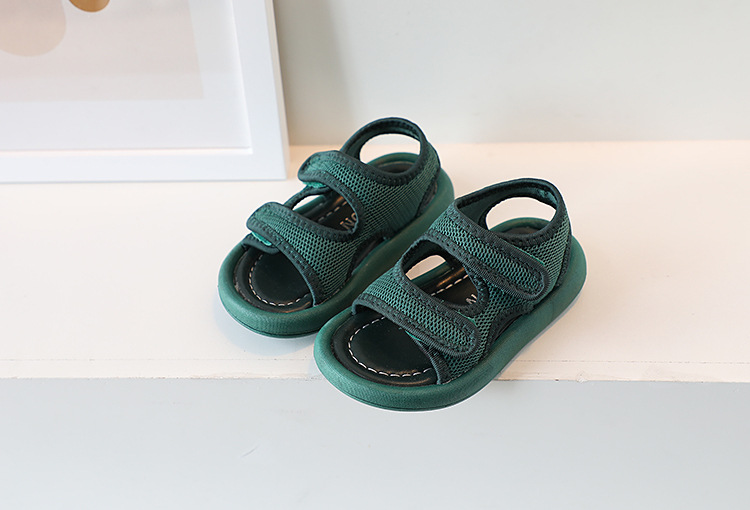 Chaussures d'été en tissu coréen pour enfants, sandales à Velcro respirantes à la mode pour bébés hommes et femmes, plage_voghion.com