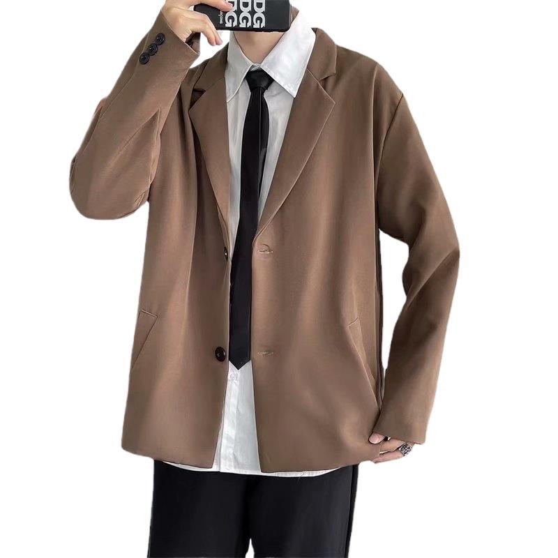 2021 primavera estilo coreano traje de moda para hombre marca de moda ins frito calle Internet celebridad casual chaqueta retro entrega de una pieza