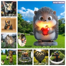 跨境花园桩地插户外庭院装饰道具动植物花卉形象2D盆栽桌面装饰品