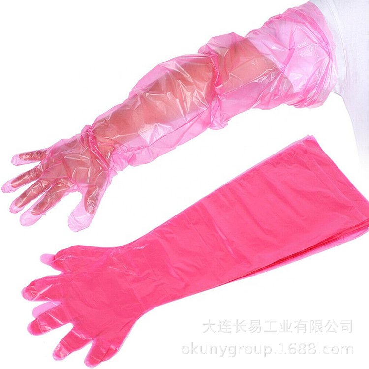 long veterinary plastic glove