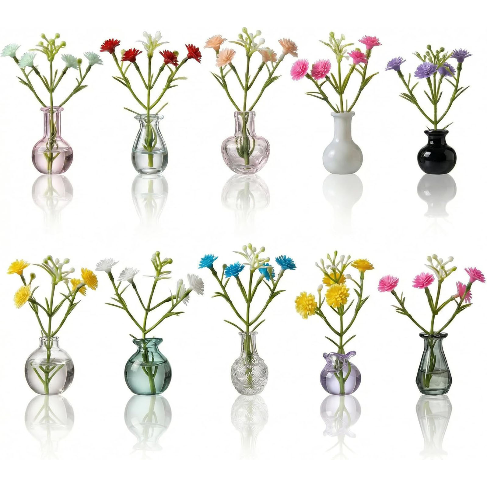 Mini vasos de adsorción transfronterizos refrigerador pegatinas decoraciones ins cerámica mosaico mini vasos de flores para gatos deben recolectar botellas
