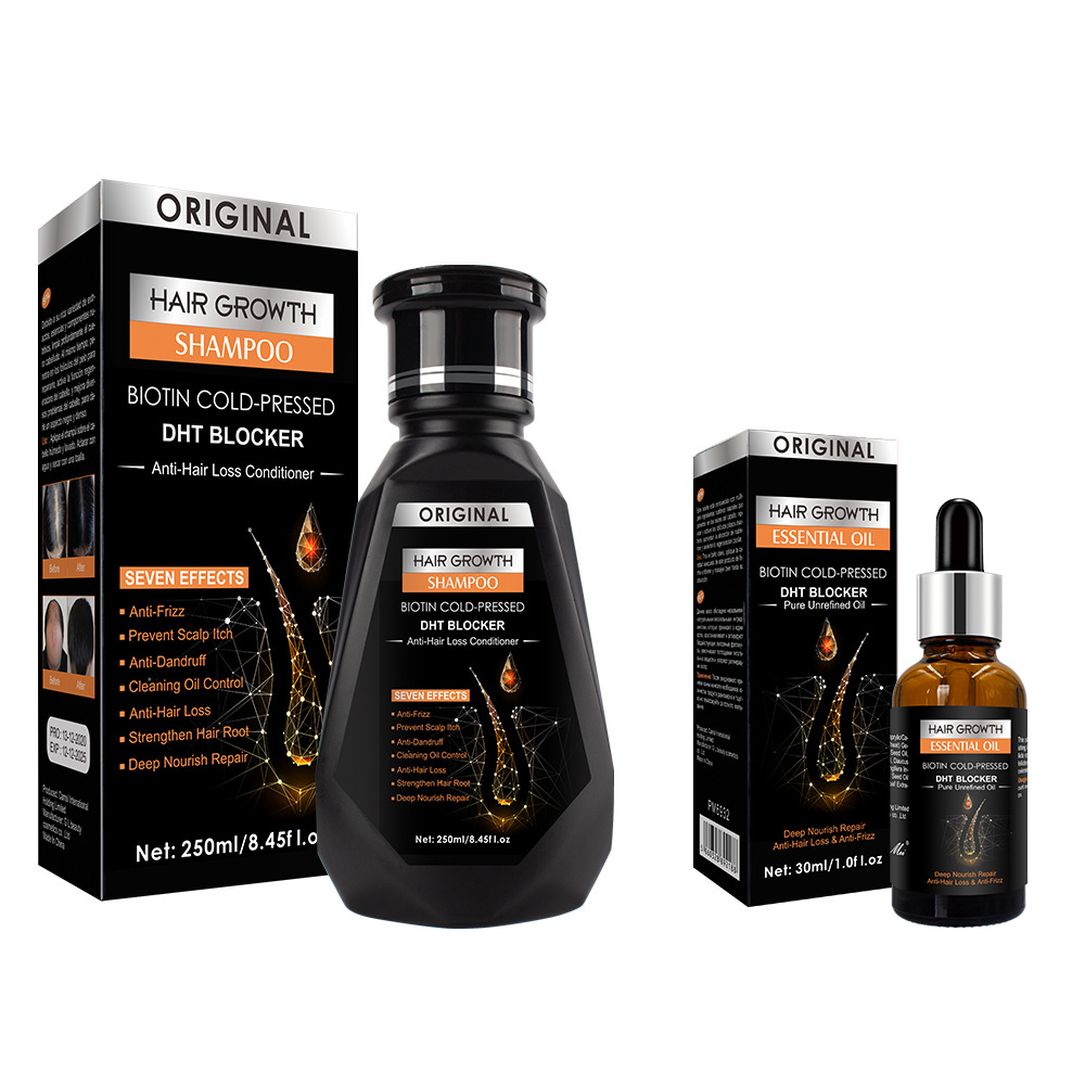 Kit per la crescita dei capelli con scatola di oli essenziali per la cura dei capelli Peimei per il cuoio capelluto allo zenzero_voghion.com