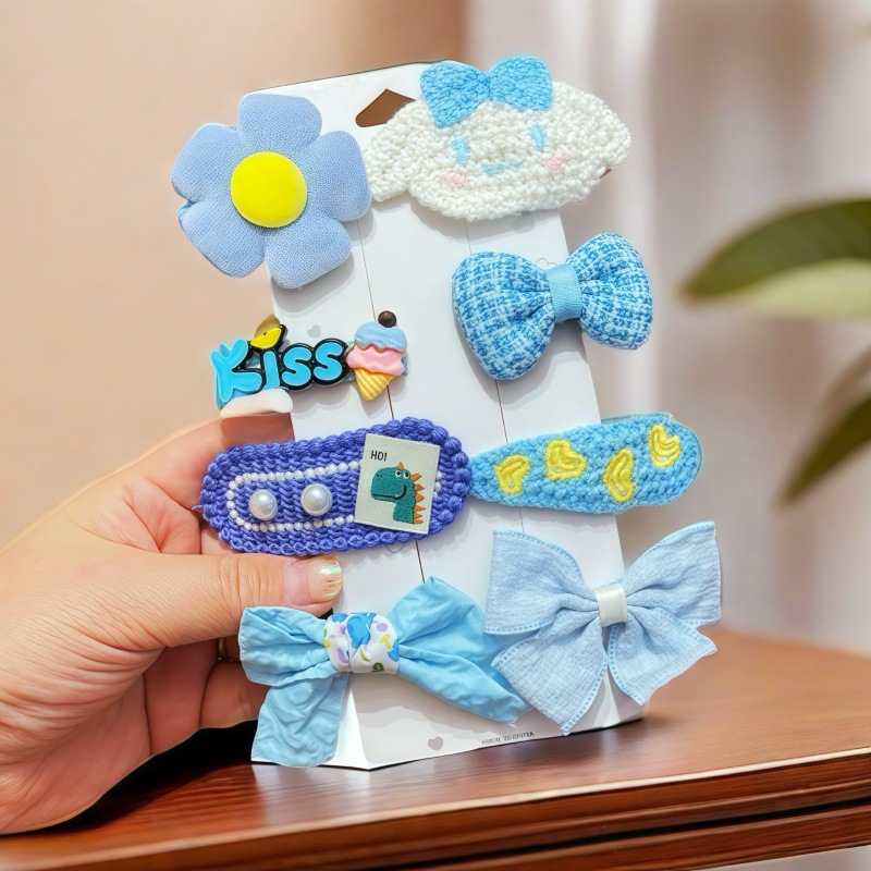 Niños peluche clip de cabello otoño invierno niñas clip de cabello lindas niñas bebés 2023 nuevo conjunto de accesorios para el cabello