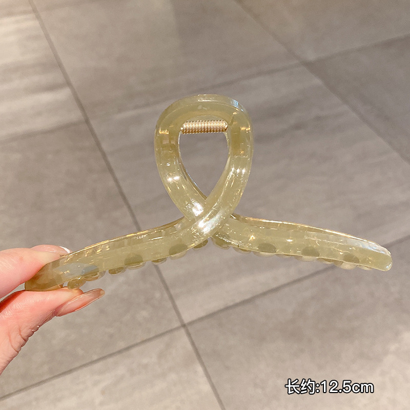 Clip de agarre simple de verano, volumen de cabello de alta calidad, clip de tiburón, horquilla grande, horquilla, nuevo cabello femenino, tocado 2024