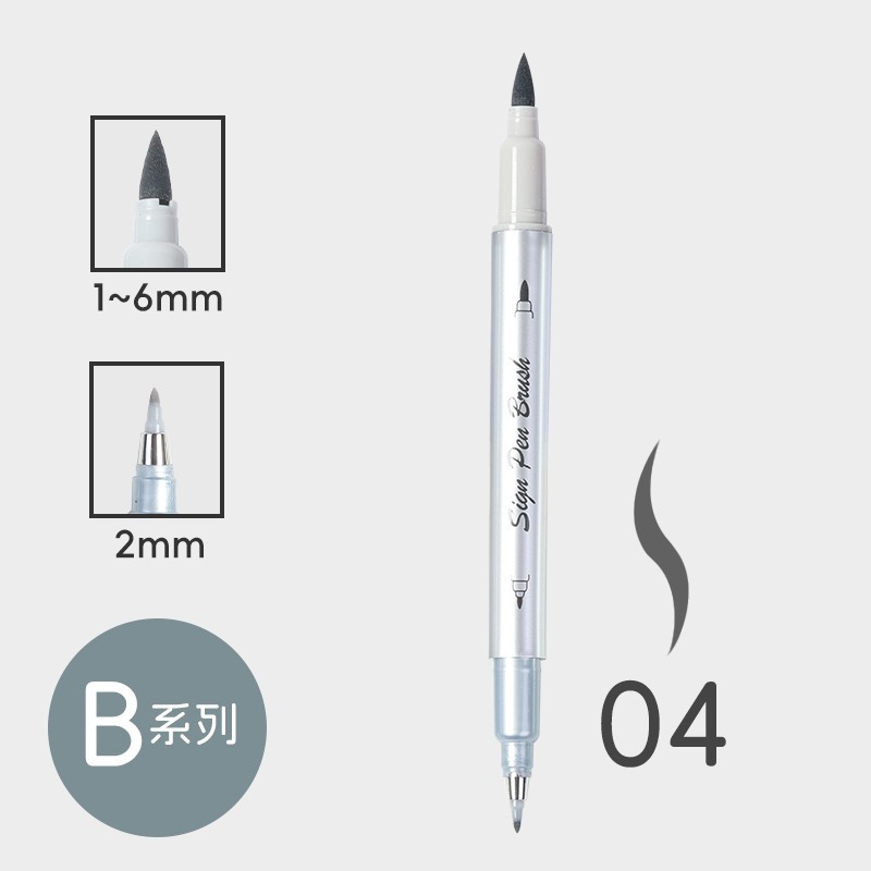 Xiupu Fule Caler Pluma de escala de grises Boceto de boceto en minúsculas de pelo suave Pluma Xiuli Firma Pluma de caligrafía