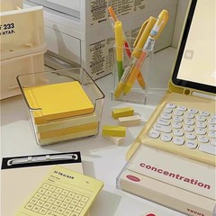 便签手账收纳整理盒桌面学生ins透明盒子亚克力少女心可爱置物盒