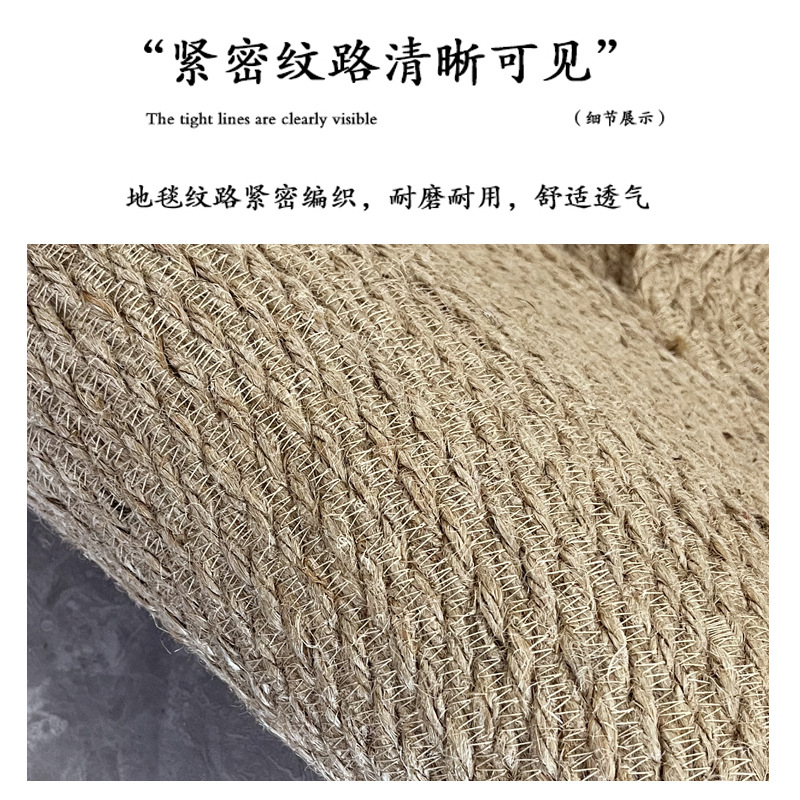 Alfombras japonesas tejidas de yute retro alfombras de cama sala de estar sofá alfombras de dormitorio alfombras tatami