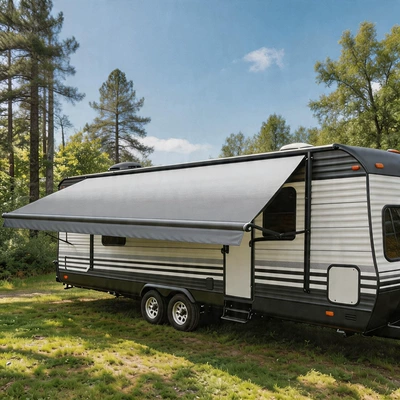 Cross-Border Rv Camping Car, Avtomobil dam çadırları - gray-and-white-gradient-black-pole-25x25m