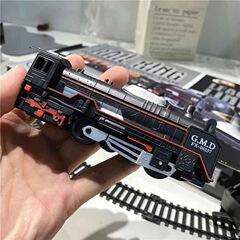 電気線路列車子供の教育組み立て照明シミュレーションレトロ列車少年冒険おもちゃ
