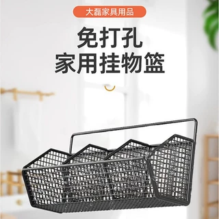 厂家供应葱姜蒜收纳盒篮筐壁挂免打孔置物架厨房架多功能架挂物篮