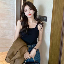 定制韩版简约保暖背心双肩带吊带女士背心秋冬保暖内搭小背心批发