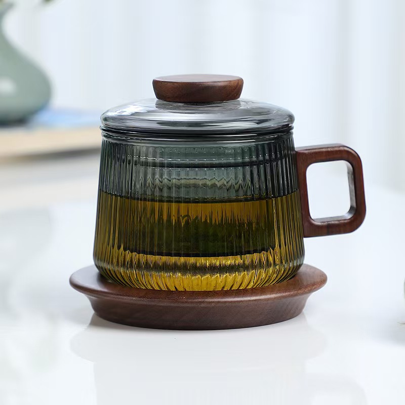 Taza de Té de Vidrio de Borosilicato Alto, Resistente a Altas Temperaturas, para Oficina