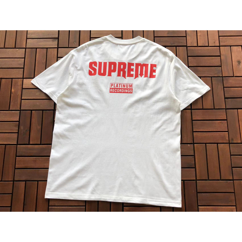 Cross-Border Original Trendy Sup Letter Print Box High Version Short-Sleeve T-Shirt Unisex Loose Street Fashion Dropshipping