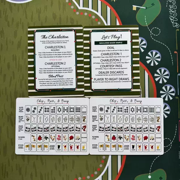 American Mahjong Shuffling Aid Cards Waterproof Plastic Shuffling Cards