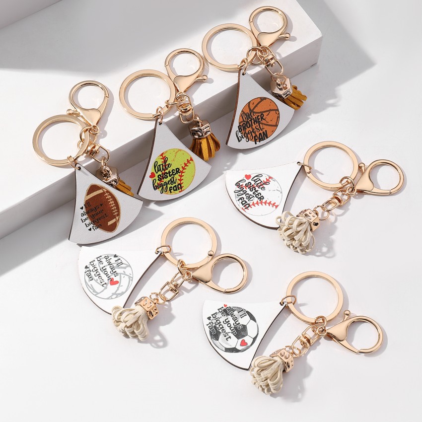 Décontractée Lettre Balle Bois Unisexe Porte-Clés display picture 2