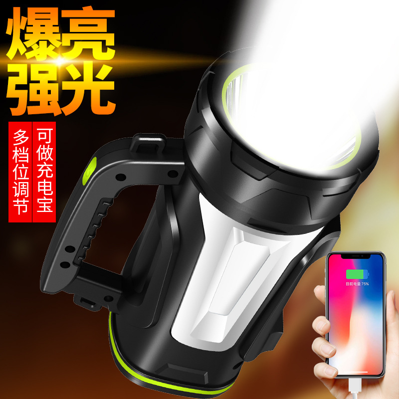 Venta caliente transfronteriza luz fuerte lámpara portátil USB carga gran luz taza linterna al aire libre multi-funcional camping emergencia reflector