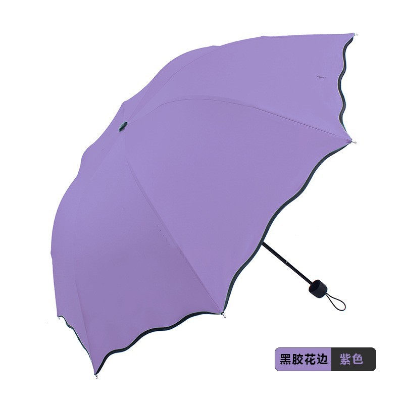 Fuente de fábrica sombrilla solar fortalecer sol y lluvia para mujeres plegables protector solar anti-ultravioleta engrosado paraguas