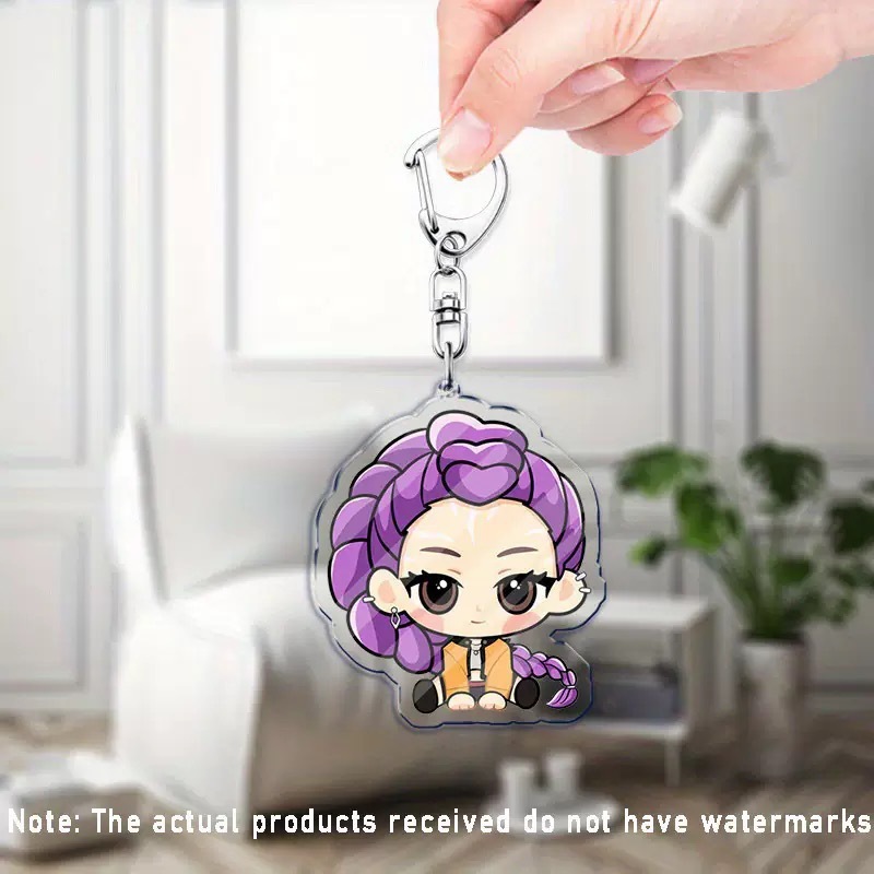 KPOP Caza de brujas Navidad Promoción de regalos pequeños colgantes de llaves de acrílico de dibujos animados Regalos pequeños