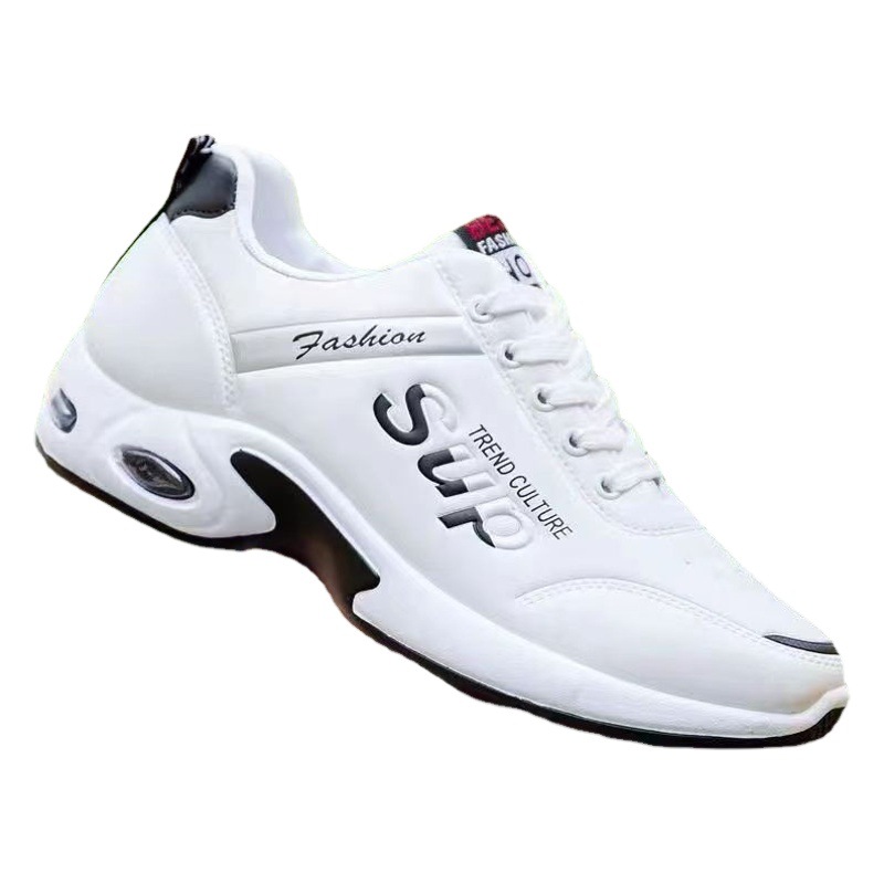 Zapatilla de deporte de los hombres nuevos zapatos casuales de cuero impermeable corriendo zapatos de moda coreana zapatos de estudiante transfronteriza al por mayor