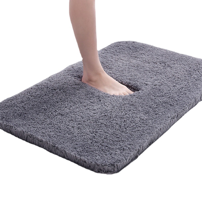 Alfombra de puerta de baño alfombra absorbente alfombra para el hogar alfombra de baño antideslizante estera cuadrada simple hogar estera agradable para la piel