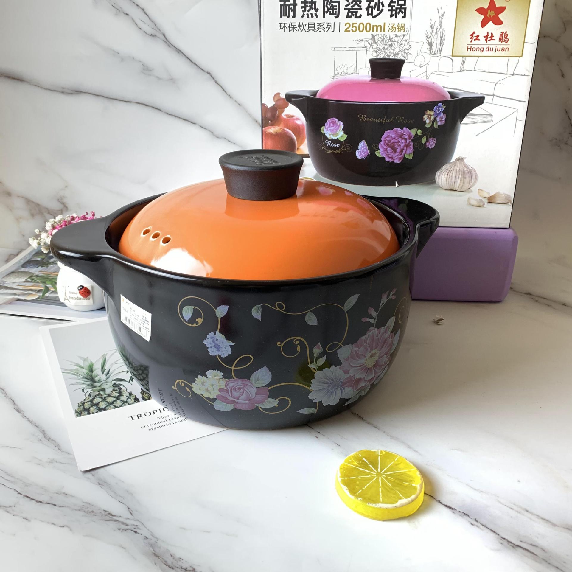 Fábrica al por mayor cazuela estofado sopa hogar cazuela de cerámica olla grande cazuela puesto dos yuanes tienda