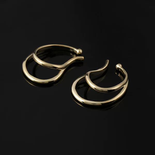 Simple cold style ear bone clip eardrop women's ear clip personality Joker French metal ear hanging earrings wholesale